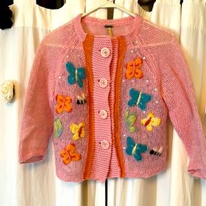 Free People Mohair Butterfly Cardigan Sz XS